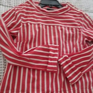 J. Crew Striped Boat Neck Blouse